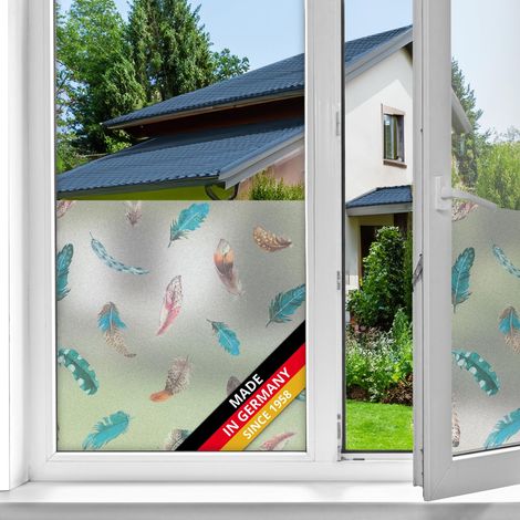 d-c-fix Pellicola vetri finestre privacy adesivo statico premium Finja oscurante opaca anti-uv decorative impermeabile per cucina, casa, ufficio, bagno, doccia carta 67,5 x 150 cm (1/5)