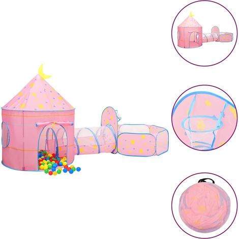 Tente enfant Tente de jeu - Maison enfant Rose 301x120x128 cm BV761443 - BonneVie (1/5)