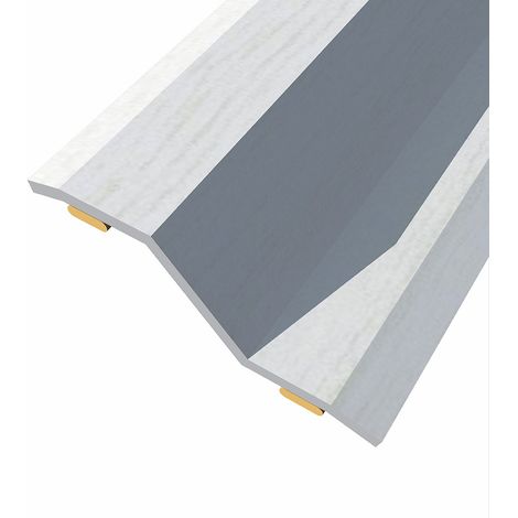 Barre De Seuil Adhésive Niveau Variable Ajustable 8-14mm, Adhésive, Acier Chêne Gris Clair - Baglinox