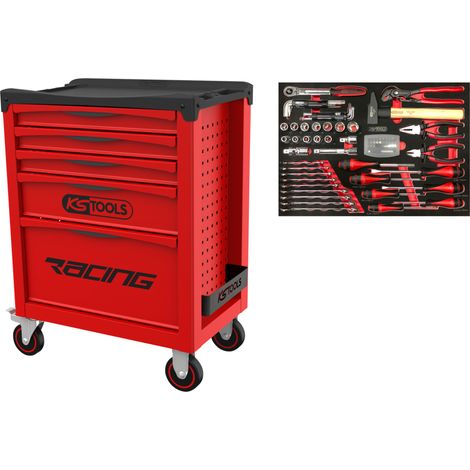 KS Tools - Servante RACING 5 tiroirs + composition 84 pièces - 855.5084 (1/5)