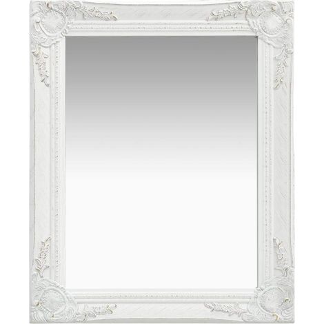 Espejo de pared estilo barroco blanco 50x60 cm vidaXL