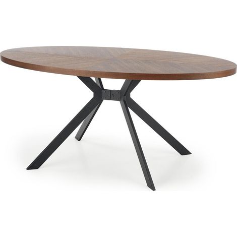 Mesa Houston Veritas , 75x90x170cm, Chapa de madera natural, MDF, Metal