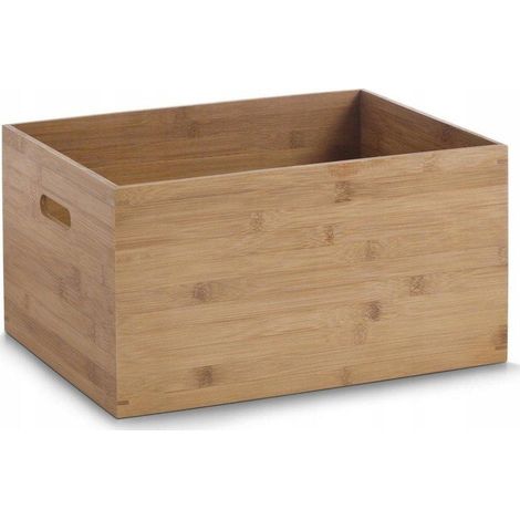 Zeller Caja de almacenamiento en bambú natural 40x30x21 cm