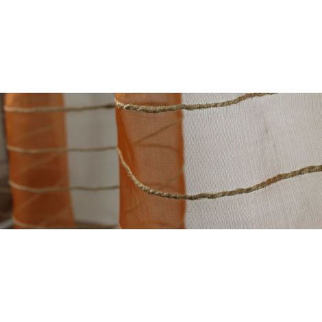 SHAM - Voilage effet soie à pattes orange 110x250 (1/3)