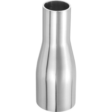 Réducteur Concentrique De Tuyauterie, 1-1/2"(38mm) à 1"(25mm) OD 304 Acier Inoxydable Tube À Souder Long Réducteur Tuyau D'Échappement pour Food Beverage HVAC Plumbing, Silver (1/5)