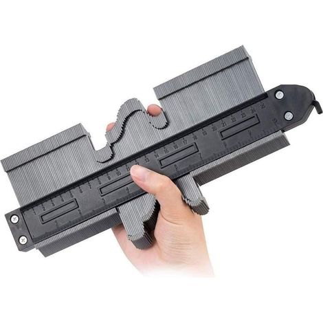 10" Plastic Block Contour Gauge, Precision Tile Measuring Ruler, Laminate Wood Marking Tool (10 Inch) (1/5)