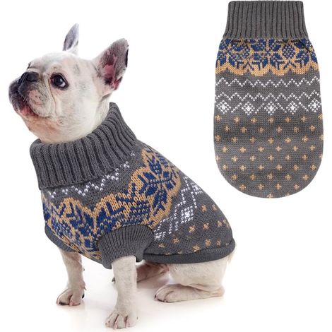 Dog Pet Sweater, Winter Warm Dog Cat Jumper Clothes, Comfortable Coat for Pets Costume Puppy Jumper Kitten Sweater Clothes for Small Medium Dogs Large Cats (1/5)