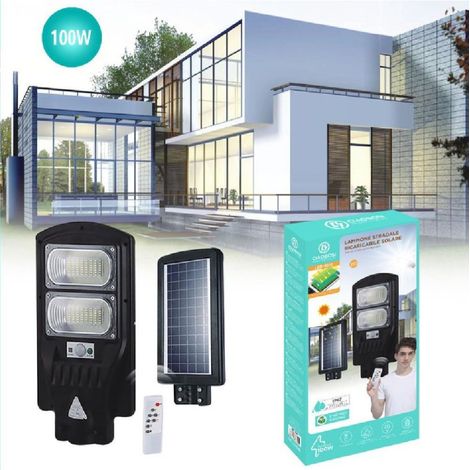 Trade Shop - Poste Farola Led Panel Solar Recargable 100w Control Remoto Led-8510 - (1/3)