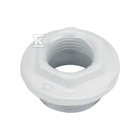 Réduction de radiateur 1" x 3/4" droite blanche