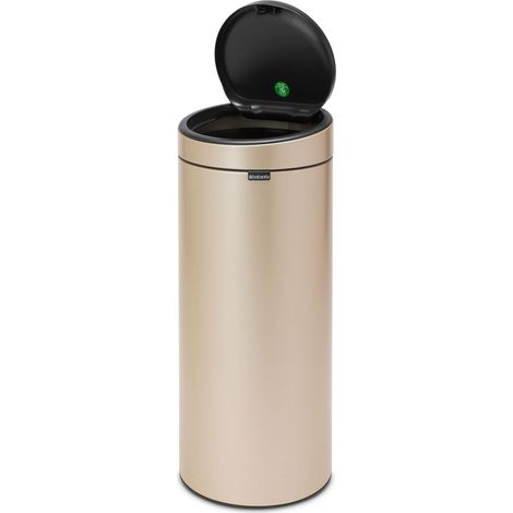 Touch Bin New, 30 litres, avec Seau Intérieur en Plastique - Metallic Gold (1/5)