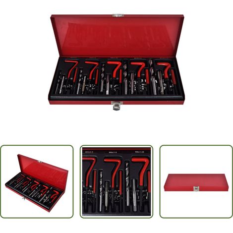 vidaXL Foret en acier rapide - Kit de réparation de filetage pour atelier (1/5)