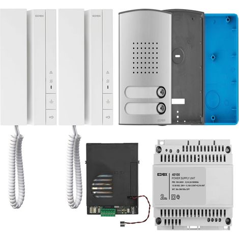 Kit citofonico bifamiliare due fili plus ELVOX Vimar K40540.E2