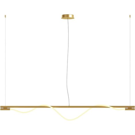 Maytoni Tau Plafonnier Bar Moderne Doré, 180cm LED Intégrée 3000K (1/2)