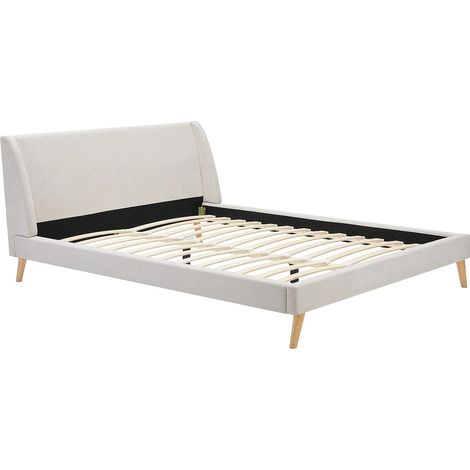 Lit scandinave 180 x 200 cm - Tissu - Beige - BENEDICTE (1/5)