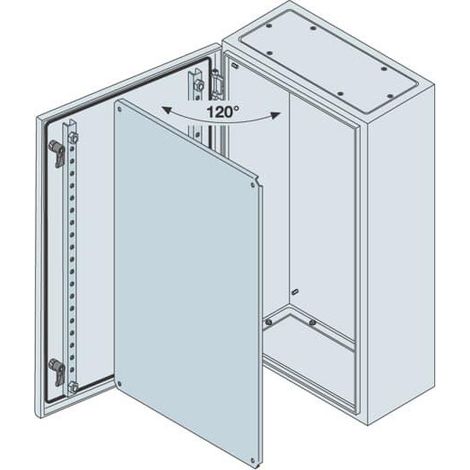 Coffret mural ABB SR2 Monobloc en Acier Gris dim. ext. 400 x 300 x 200mm, IP65 ( Prix pour 1 ) (1/4)