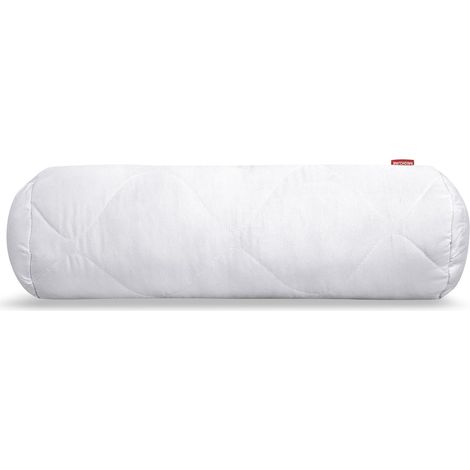 Cuscino a rullo 60x25 cm, anallergico, trapuntato in microfibra e silicone