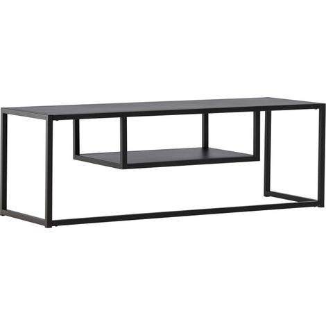 Meuble TV en Métal "Riverside" 120cm Noir (1/5)