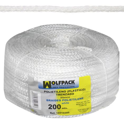 Corda intrecciata plastica bianca (bobina 200 m.)