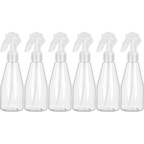 Flacon Spray Vide 200ml, Lot de 6 Vaporisateur Vide en plastique, Bouteille Pulverisateur Vide pour Désinfectant, Jardinage, Nettoyage (1/4)