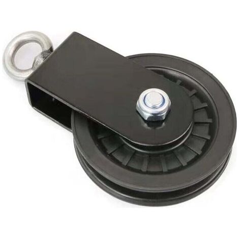 Poulies de câble silencieuses de 90 mm en nylon, roue de traction à 360 degrés, fixation pour système de poulie de levage latte, blocs de levage, équipement de gym à domicile (1/4)