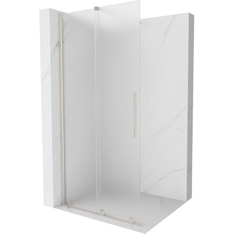 Mexen Velar mampara de ducha corredera Walk-in 75 x 200 cm, escarchado 8 mm, níquel cepillado - 871-075-000-33-97 (1/5)