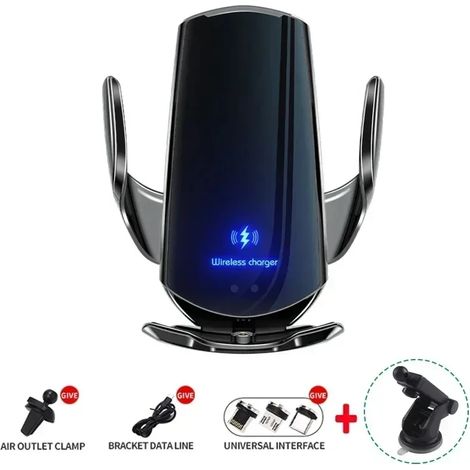 Chargeur sans fil 100 W pour voiture avec support magnétique pour téléphone, compatible iPhone 11, 12, 13, 14, 15 Pro, Xiaomi et Samsung. Chargeur sans fil à charge rapide. (1/5)