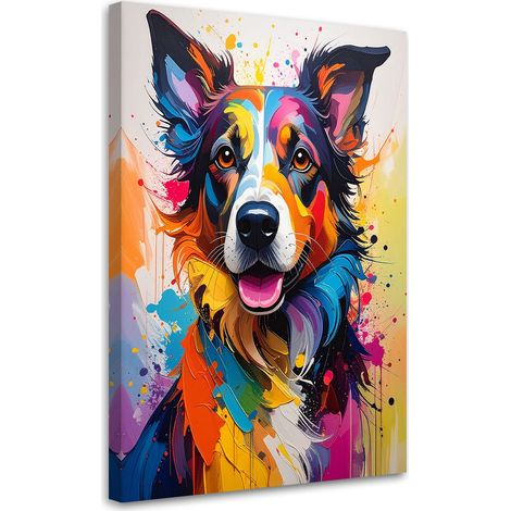 Leinwandbild Bunter Hund Imitation Farbe 30x45 (1/5)