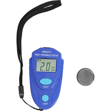 Jauge d'épaisseur de peinture auto 0,0-2,0mm/0-80mil Testeur de revêtement numérique LCD (1/5)