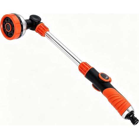 Pistolet Arrosage 48cm,Lance Arrosage Jardin Pivotant 180°,8 Modes Réglable (1/5)