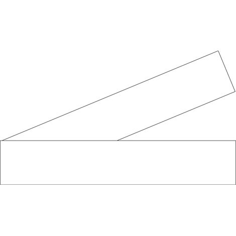 Lot 2 bandes 52mm x 1m - Lignes Pleines Blanc - 4641577 (1/2)