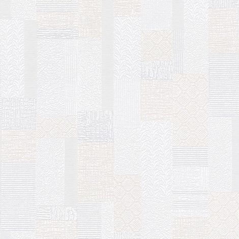 BRICOFLOR Papier Peint crème, gris clair et blanc Papier peint intissé pour salon, couloir & plus Tapisserie moderne texturée (1/4)