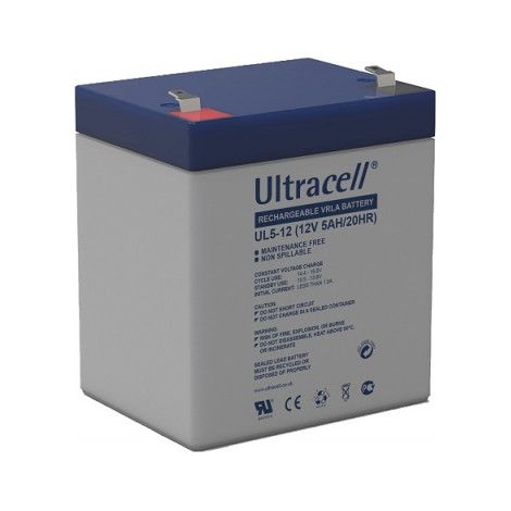 Batterie plomb étanche UL5-12 Ultracell 12v 5ah