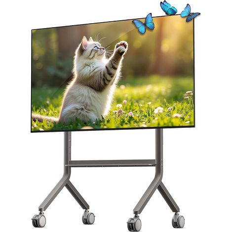 Support TV Mobile 55-90 Pouces, Hauteur Réglable, Charge 68 kg (1/5)