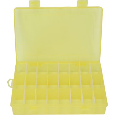 Boîte de Rangement 24 Cases Transparente pour Perles DIY, Artisanat et Bijoux - Organisateur à Compartiments Amovibles (1/5)