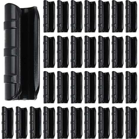 50 abrazaderas de plástico ABS negro de 22 mm (0,9 pulgadas) para invernaderos, toldos y cobertizos de jardín.