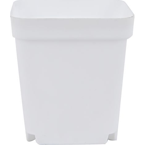 Petit pot de fleurs, protection solaire, respirant et drainant, pot plastique avec plateau (1/3)