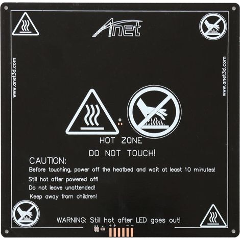 Plateau chauffant 3D 12V 120W, lit chaud de rechange avec câble, plateforme de chauffe pour imprimante 3D, accessoire de remplacement (1/4)