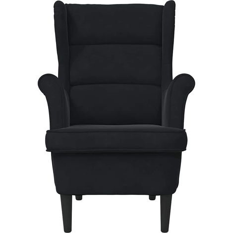 poltrona Nero Velluto vidaXL (1/5)