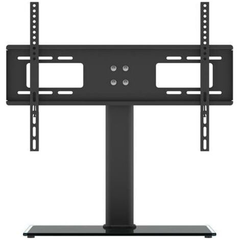 Support TV sur Pied TV Universel - pour de 32-55 Pouces Télévision,Réglable en Hauteur Max Charge 40kg VESA 200200 mm,avec la Base en Verre Trempé & Gestion des Fils