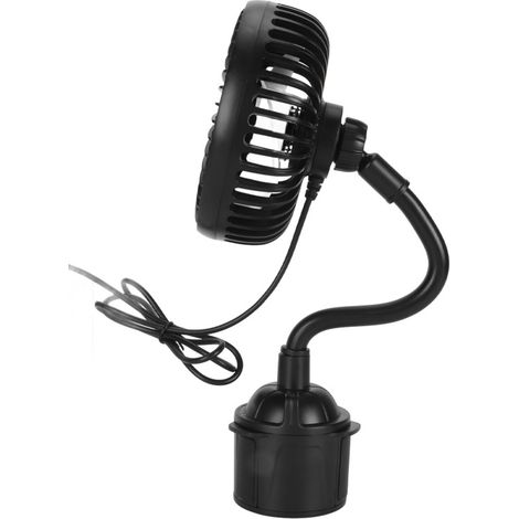 Ventilateur de voiture puissant et silencieux à 3 vitesses réglables, portable, alimenté par USB et doté d'un col de cygne, pour voitures, camions, camping-cars et bus. (1/5)