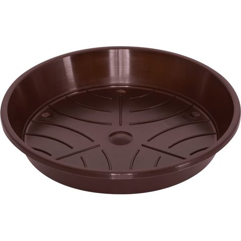 Geli – Soucoupe STANDARD – Marron, plastique PP, Ø 12 cm