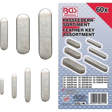 Passfedernsortiment, 60-tlg. (1/2)