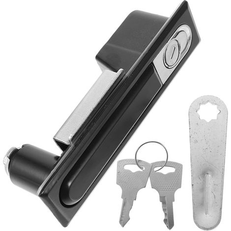 Serrure noire pour portes et armoires, en alliage (1/5)