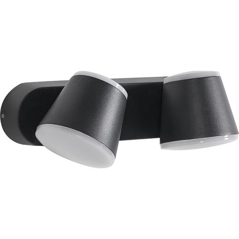 Lampada LED da Parete per Esterni in Alluminio Nero Stile Moderno Tenorio (1/5)