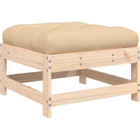 Maison Exclusive - Gartenhocker mit Kissen Massivholz Kiefer