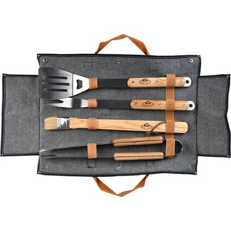 Set outils barbecue en jeans (1/3)