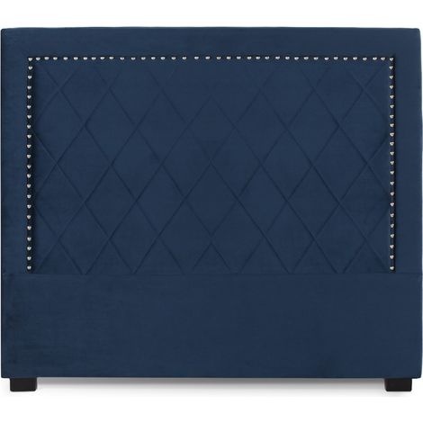 Tête de lit Nolwen Velours Bleu Foncé 140cm (1/3)