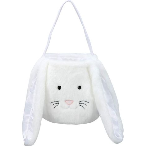 Panier Lapin En Peluche - Pour Chasse Aux Oeufs De Pâques - Idéal Décoration Fête Et Cadeau Enfant - 1 Pièce (1/5)