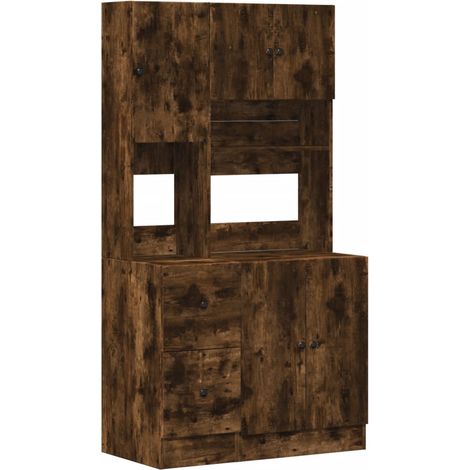 Maison Exclusive - Mobile da Cucina Rovere Fumo 95x50x180 cm Legno Multistrato