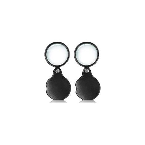 Loupe à Main, 2 pièces Loupe de Poche, Loupe de Lecture Pliable, Loupe portable avec Étui en Cuir synthétique, Aide à la Lecture Loupe Loupe de Poche 5X Loupe de Poche Diamètre 50mm, Loupes (1/5)